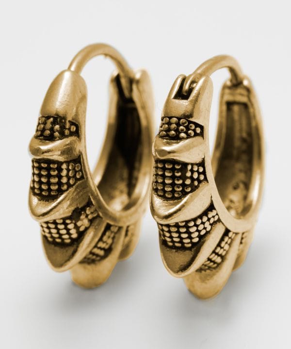 Edgy Stud-Style Hoop Earrings