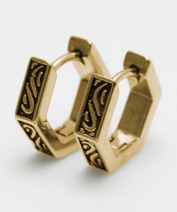 Pendientes hexagonales minimalistas