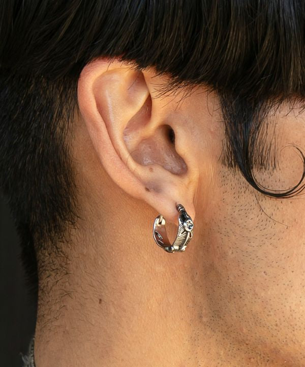 Feather Hoop Earrings