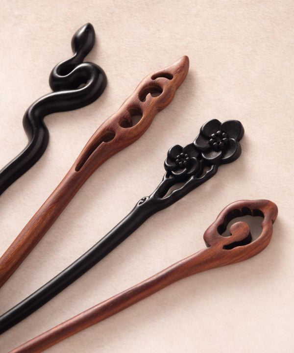 TENCHI - Wooden Kanzashi Hairpin