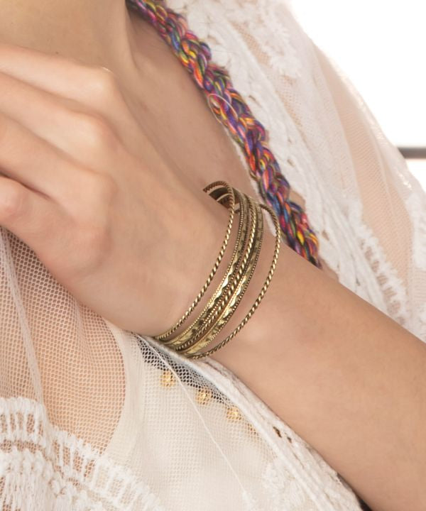 You Want to Layer Cuff Bracelet Bangles & Bracelets by AMINA - Ametsuchi