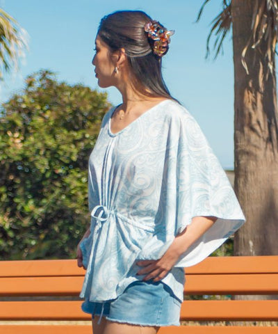 Floral Resort Poncho Top