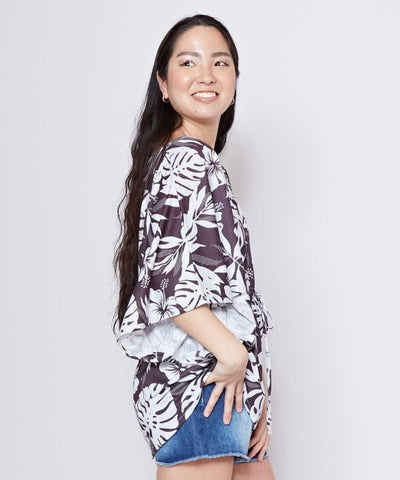 Floral Resort Poncho Top