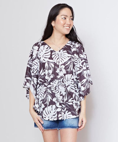 Floral Resort Poncho Top