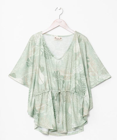 Floral Resort Poncho Top