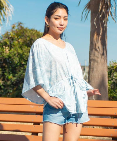 Floral Resort Poncho Top