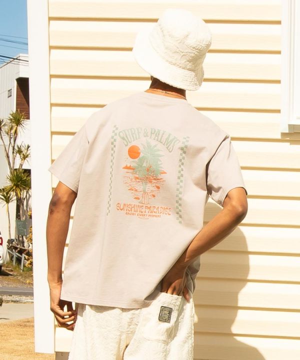 SURF＆Palms Men's Graphic T-shirt Tops by Kahiko - Ametsuchi