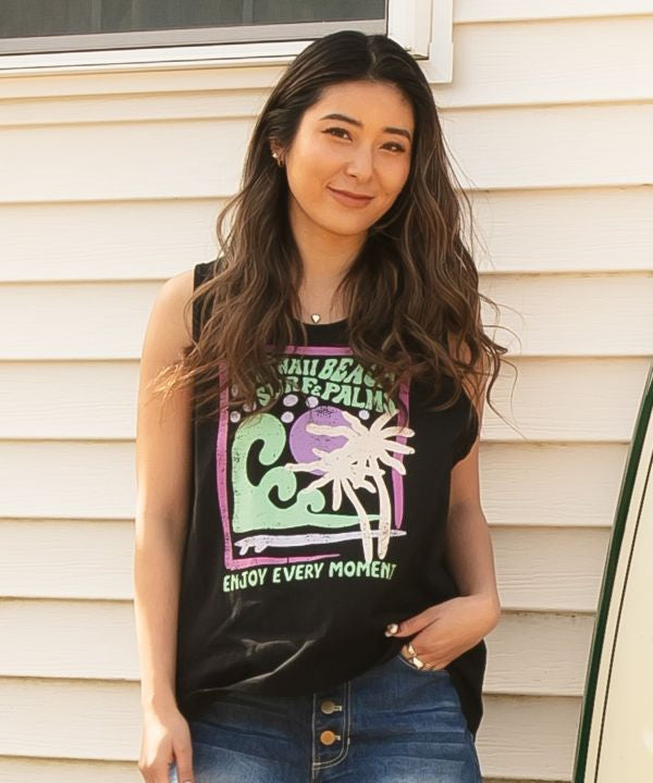 SURF＆Palms Graphic Tank Top