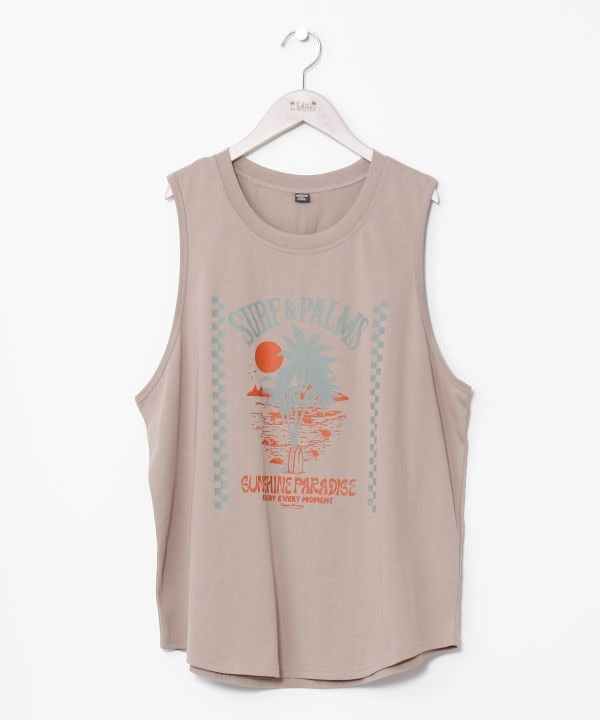 SURF＆Palms Men's Graphic Tank Top