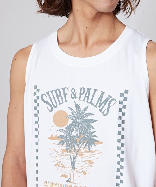 SURF＆Palms Men's Graphic Tank Top