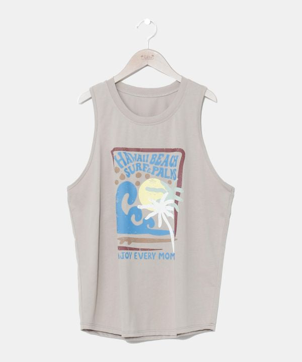 SURF＆Palms Men's Graphic Tank Top
