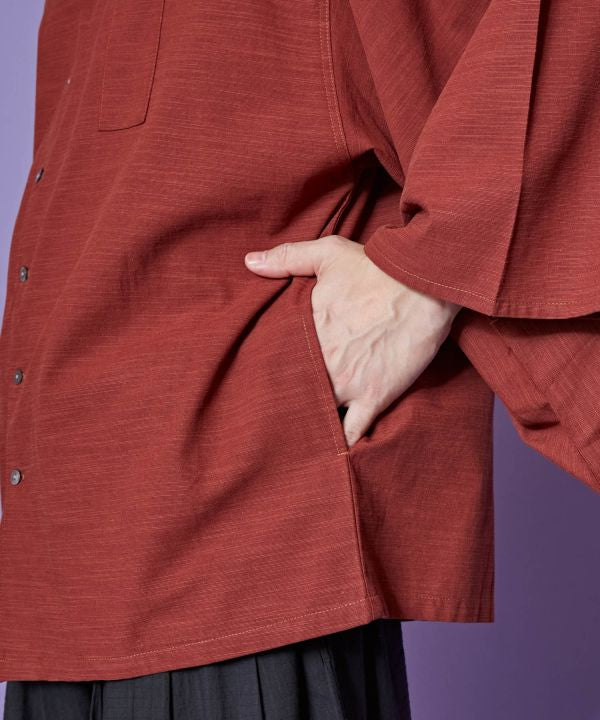 KAKUSODE Collarless Shirt