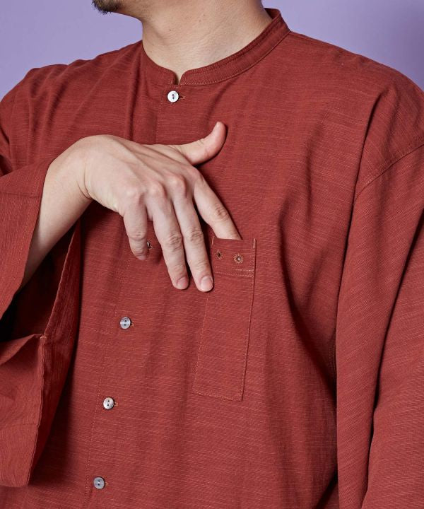 KAKUSODE Collarless Shirt