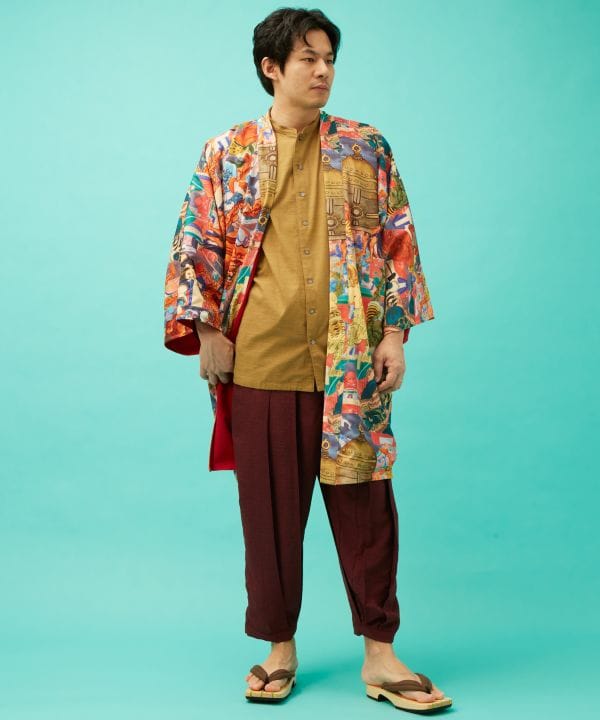 UKIYO-IRO Reversible Haori Jacket by Kaya - Ametsuchi