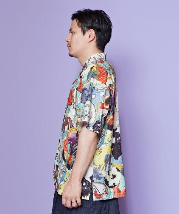 UKIYO-IRO Open Collar Shirt