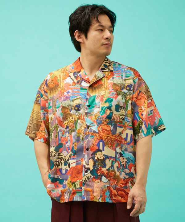 UKIYO-IRO Open Collar Shirt by Kaya - Ametsuchi