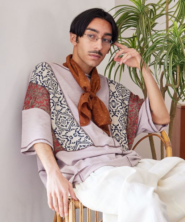 Men's Patchwork Slouchy Top