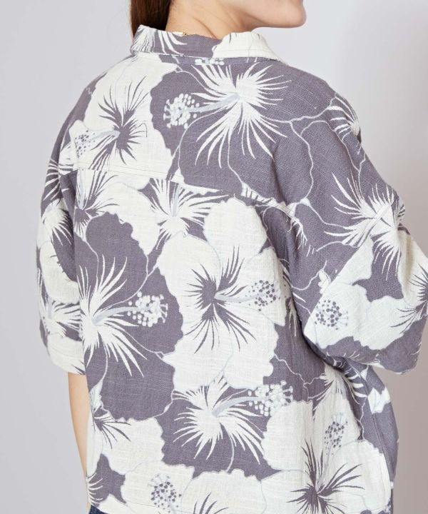 SURF＆Palms 植物短款夏威夷襯衫
