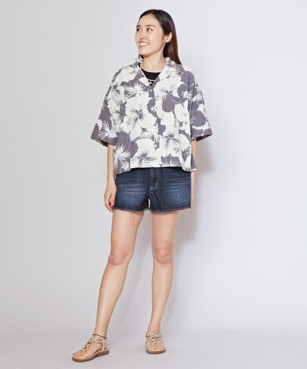 SURF＆Palms 植物短款夏威夷襯衫