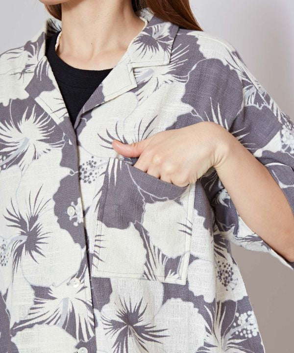 SURF＆Palms 植物短款夏威夷襯衫