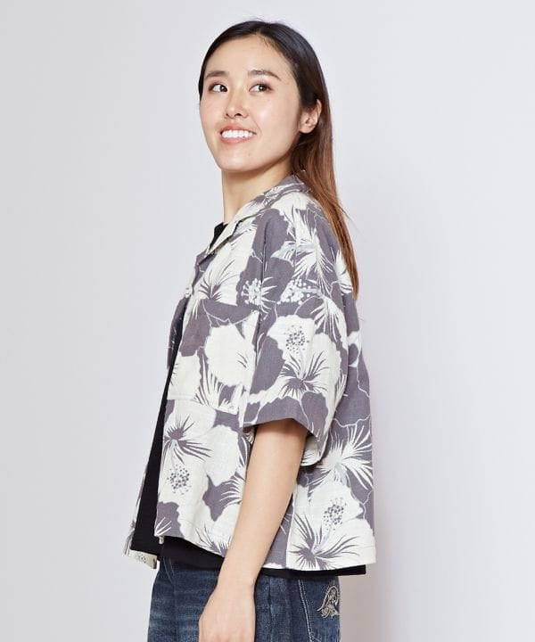 SURF＆Palms 植物短款夏威夷襯衫