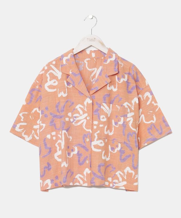 SURF＆Palms 植物短款夏威夷襯衫