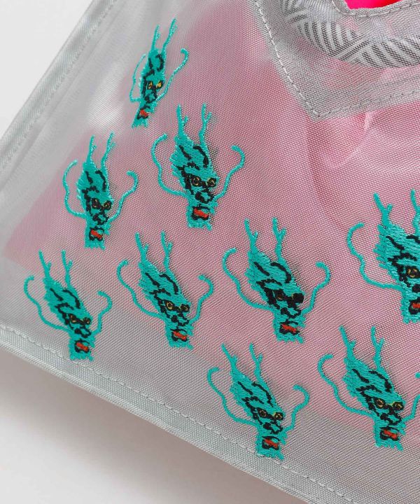 Mesh Handbag with Drawstring Pouch Set