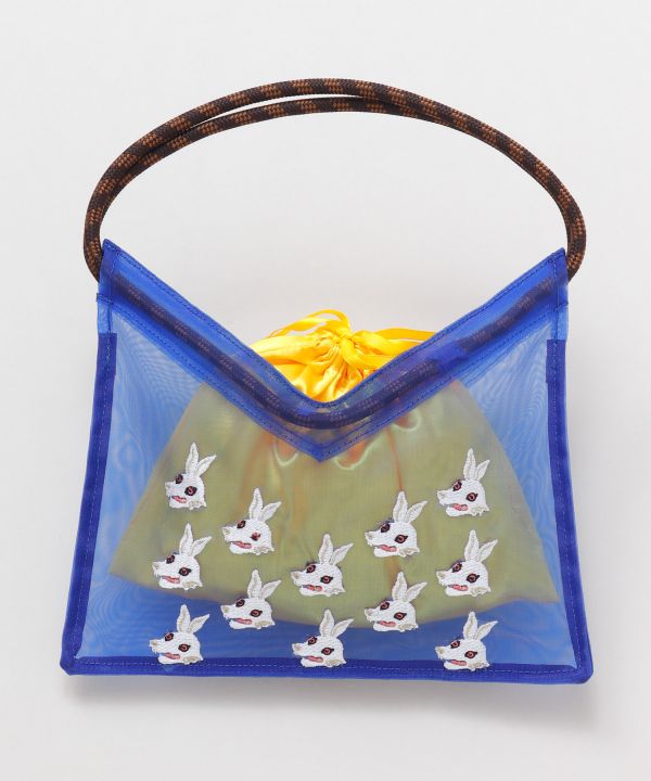 Mesh Handbag with Drawstring Pouch Set