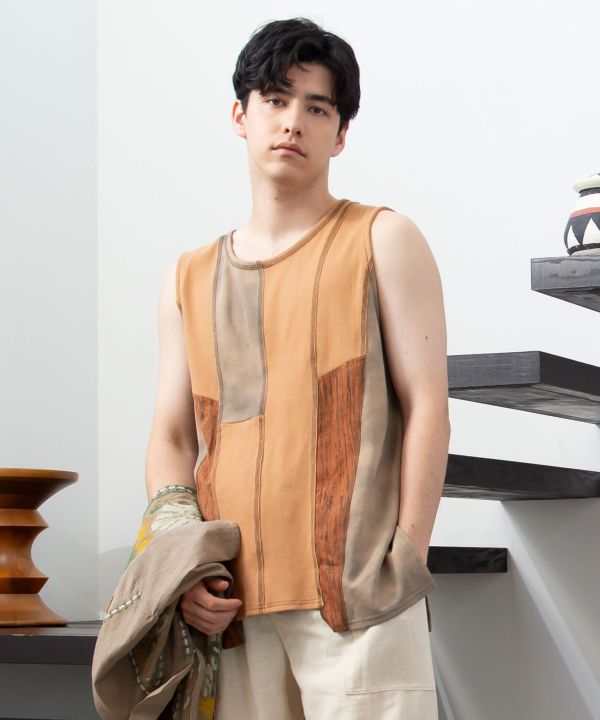 Men's Patchwork Tank Top