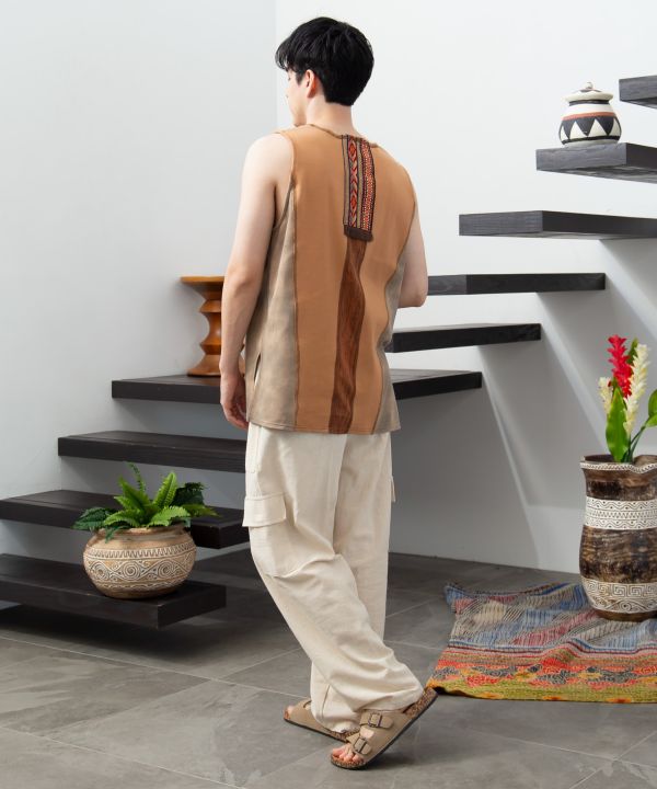 Men's Patchwork Tank Top