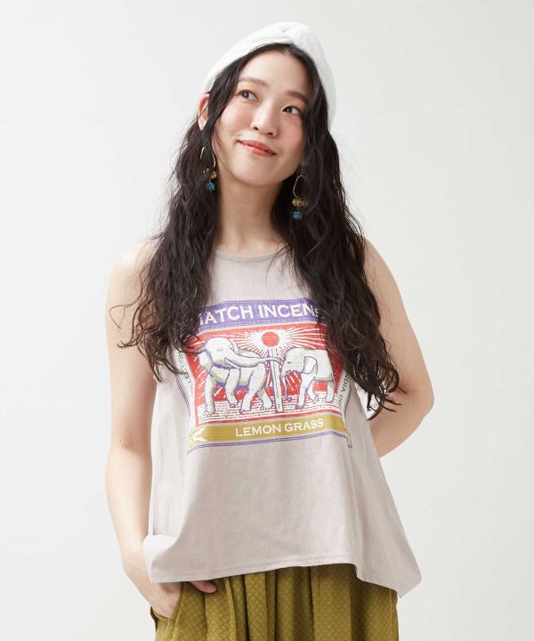 Match Incense Graphic Tank Top by AMINA - Ametsuchi