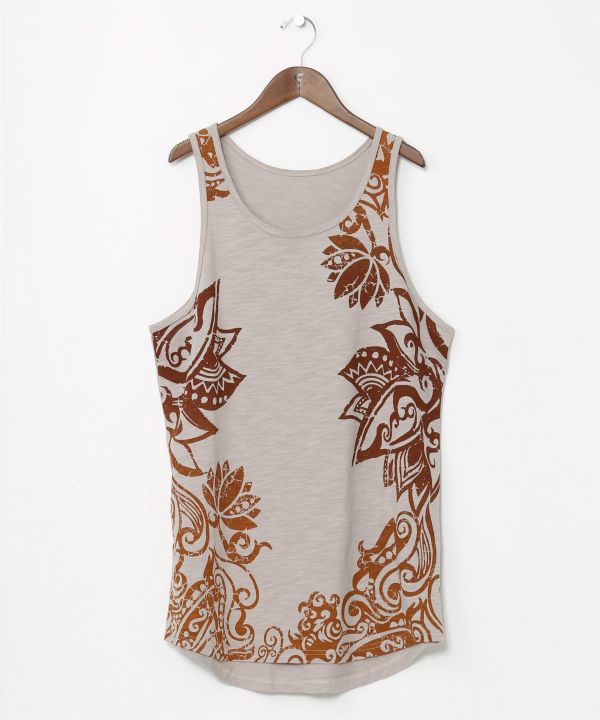 Tribal Lotus Graphic Tank Top