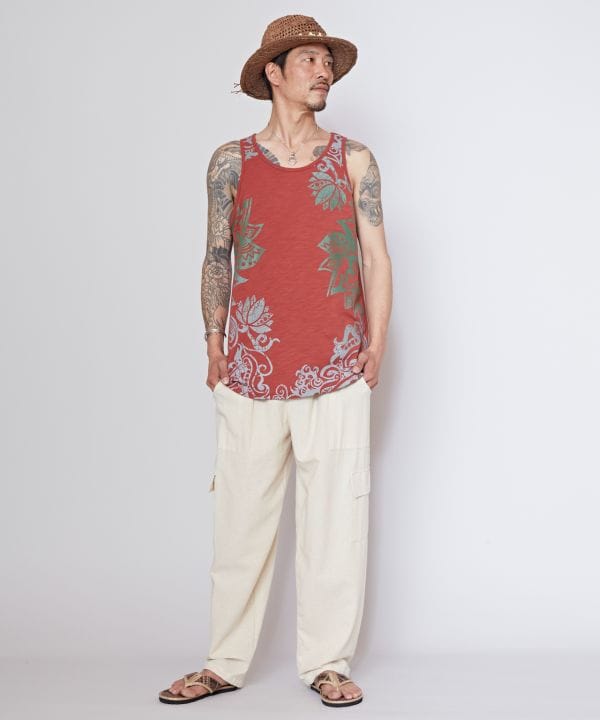 Tribal Lotus Graphic Tank Top