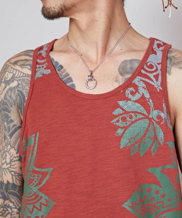 Tribal Lotus Graphic Tank Top