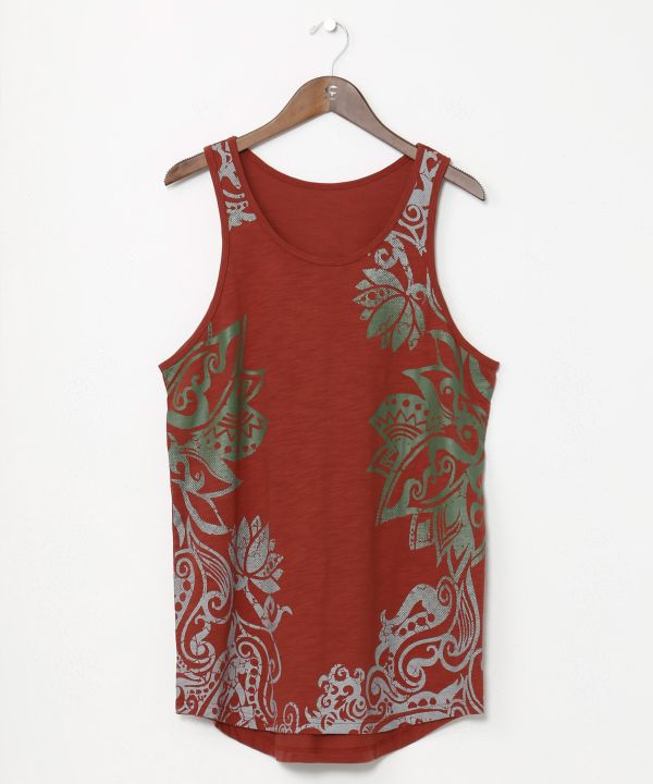 Tribal Lotus Graphic Tank Top