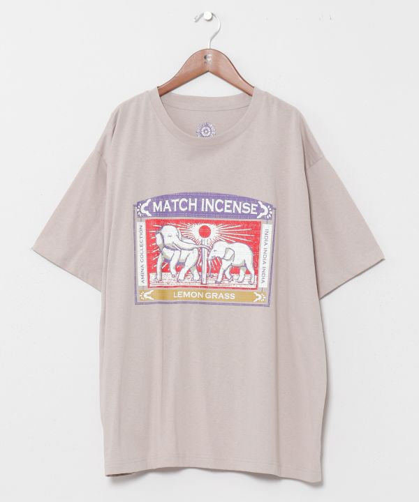 Match Incense Graphic T-shirt - XL by AMINA - Ametsuchi
