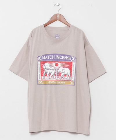 Match Incense Graphic T-shirt - XL by AMINA - Ametsuchi