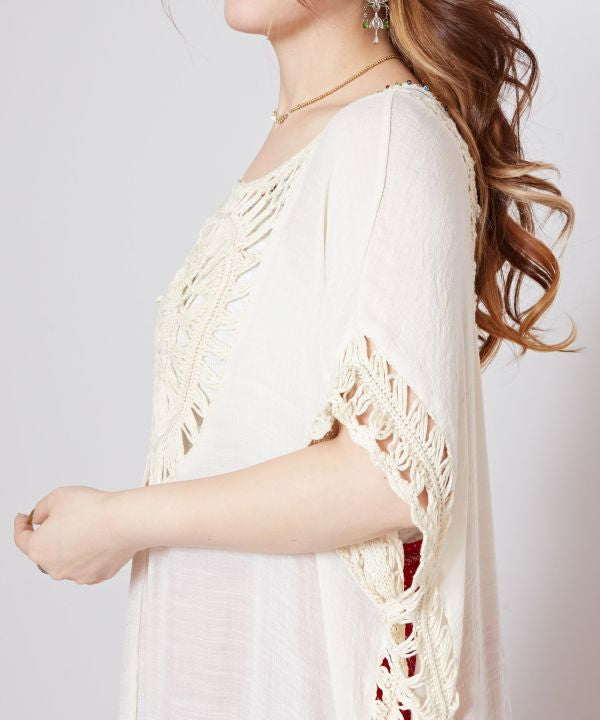 Crochet Slouchy Poncho Pullover