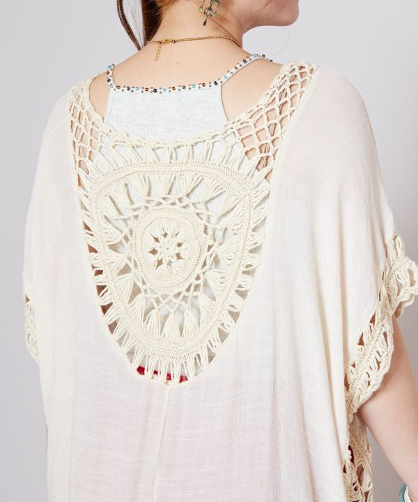 Crochet Slouchy Poncho Pullover