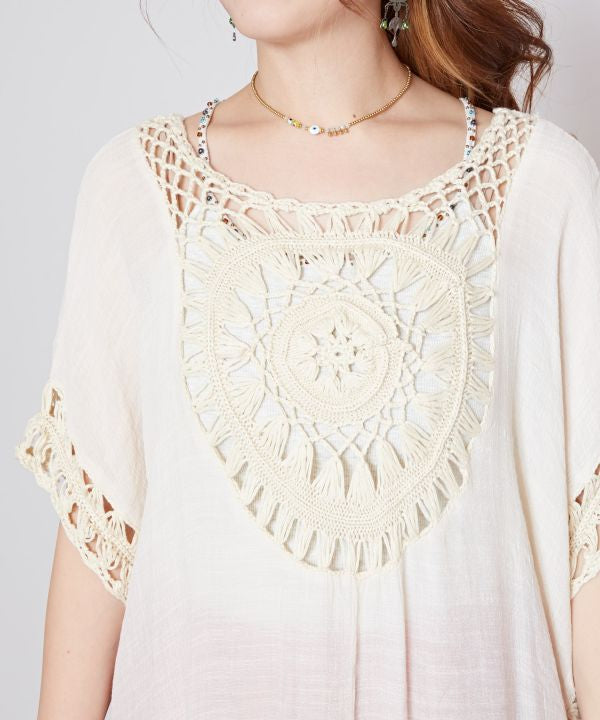 Crochet Slouchy Poncho Pullover