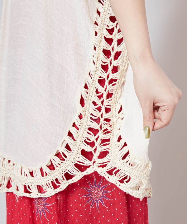 Crochet Slouchy Poncho Pullover