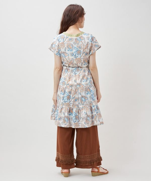 Block Print Tiered Tunic Top