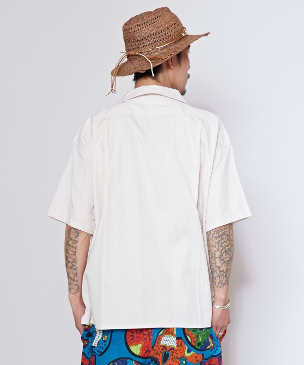 Cord Floral Embroidery Shirt