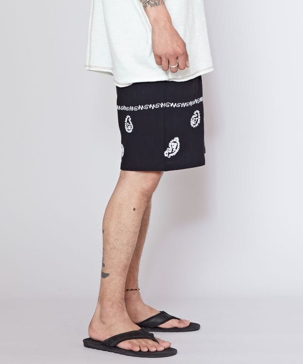 Paisley Embroidery Shorts