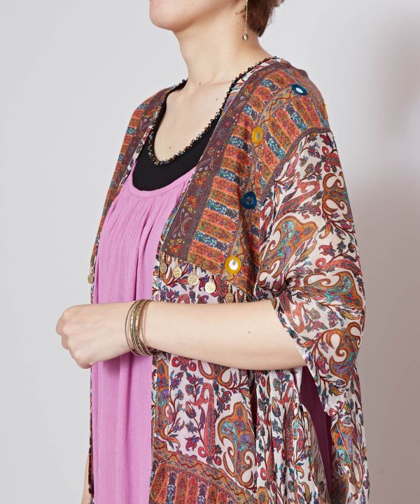 UV Protection Bohemian Kimono Cardigan Cardigans & Outerwear by AMINA - Ametsuchi