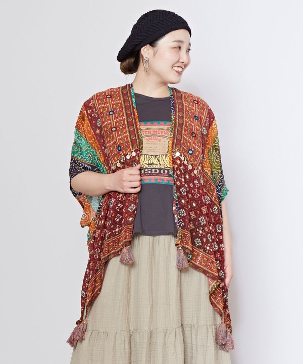 UV Protection Bohemian Kimono Cardigan Cardigans & Outerwear by AMINA - Ametsuchi
