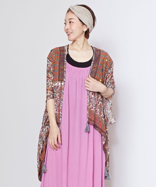 UV Protection Bohemian Kimono Cardigan Cardigans & Outerwear by AMINA - Ametsuchi