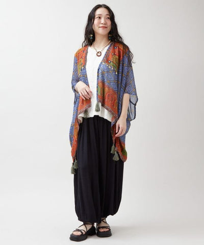 UV Protection Unisex Bohemian Kimono Cardigan by AMINA - Ametsuchi