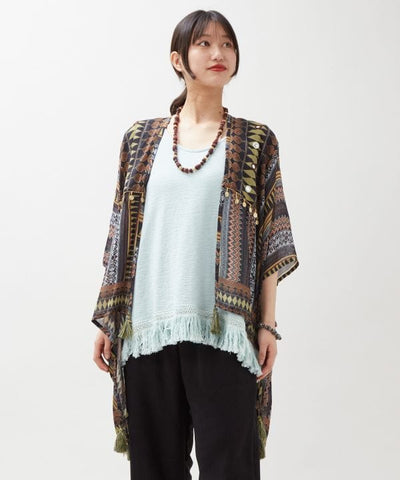 UV Protection Unisex Bohemian Kimono Cardigan by AMINA - Ametsuchi