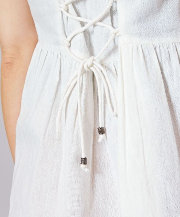 Chain Stitch Linen Blend Top